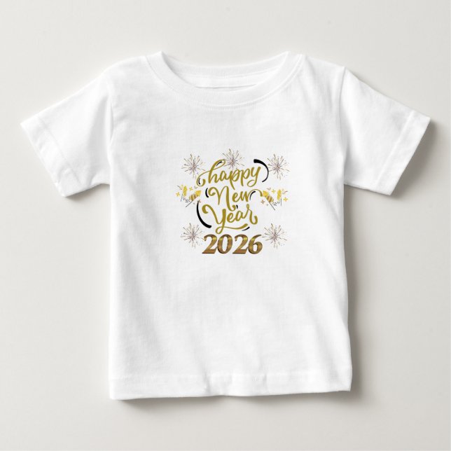 Glad nyår 2026 småbarns T-Shirt (Framsida)