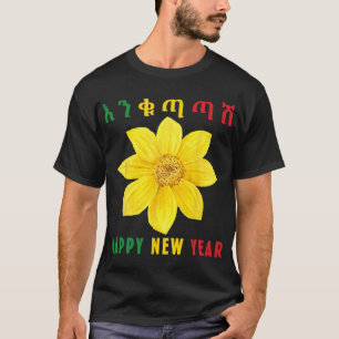 Glad nyår Addis Abeba, Etiopisk Eritreansk T Shirt