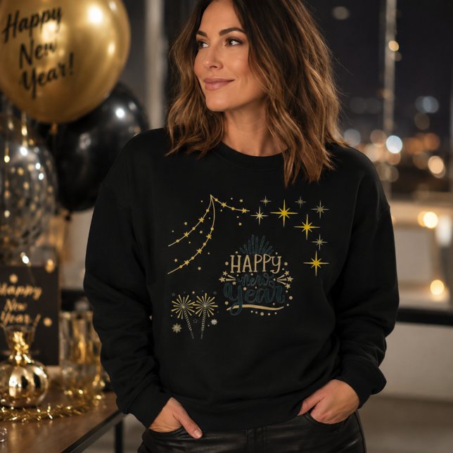 Glad Nyår Eldshow För vuxna sweatshirt T Shirt (Skapare uppladdad)