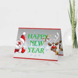 Glad nyår-kort helgkort