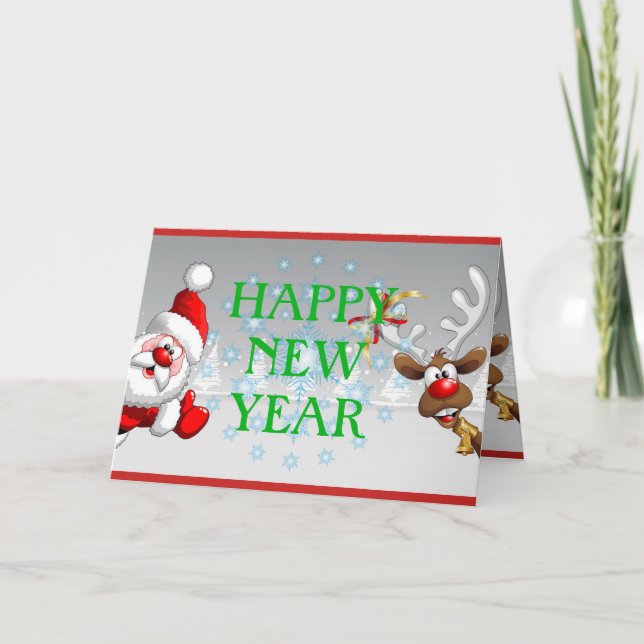 Glad nyår-kort helgkort (Framsida)