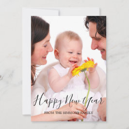 Glad nyår manus Familjefoto Julkort