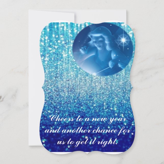 glad nyår med välsignelse av vinkla julkort (Framsida)