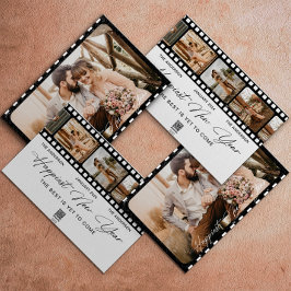 Glad nyår Minimal Kamera Film Collage Foto Julkort