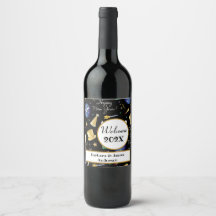 Glad Nyår Personlig Vin Etikett