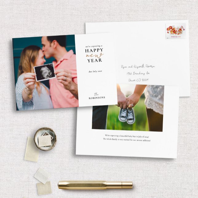 Glad nyår semester vykort (Skapare uppladdad)