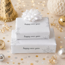 Glad Nyår Snöflinga Presentpapper