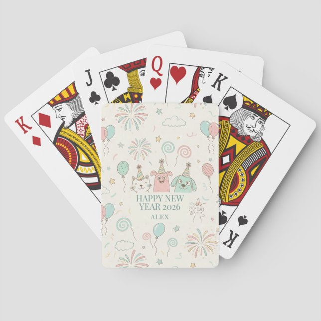 Glad nyårsafton 2026  casinokort (Baksidan)
