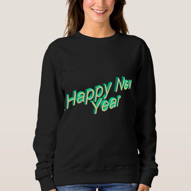 Glad Nyårsbokstavsskjorta T Shirt (Framsida)