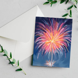 Glad Nyårseldshow | Akvarell Julkort