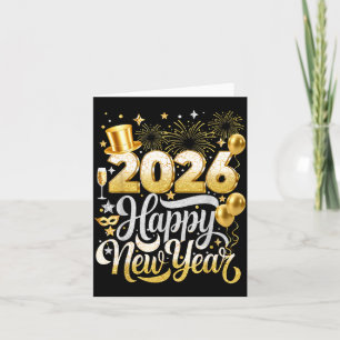 Glad nyårsfest 2026 Nye Rolig Familj Matchande Kort
