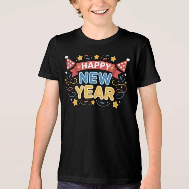 Glad nyårsfirande design t shirt (Framsida)