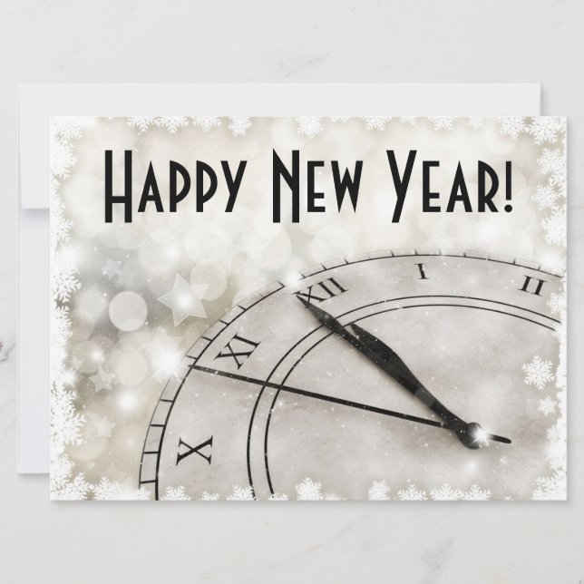 Glad nyårsfirande julkort (Framsida)