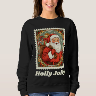 Glad och busig jul tomte jul frimärke t shirt