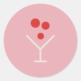 Glad och busig Pink Martini Holiday-dekal Runt Klistermärke