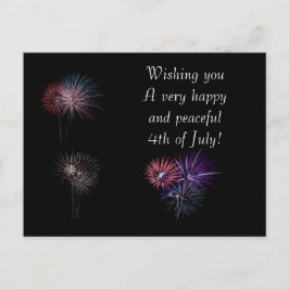 Glad och fridfull 4:e juli vykort