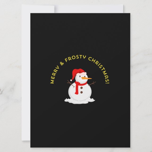 Glad och frostig jul kort (Framsida)