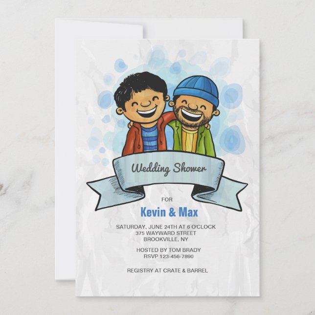 Glad och gay inbjudan (Framsida)