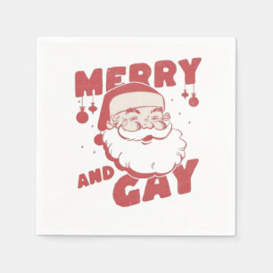 Glad och gay rolig jul LGBTQ Pride Pappersservett