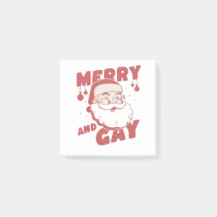 Glad och gay rolig jul LGBTQ Pride Post-it Block