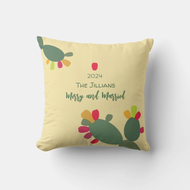 glad och gift färgrik öken kudde (Framsida)