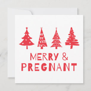Glad och gravid till jul julkort