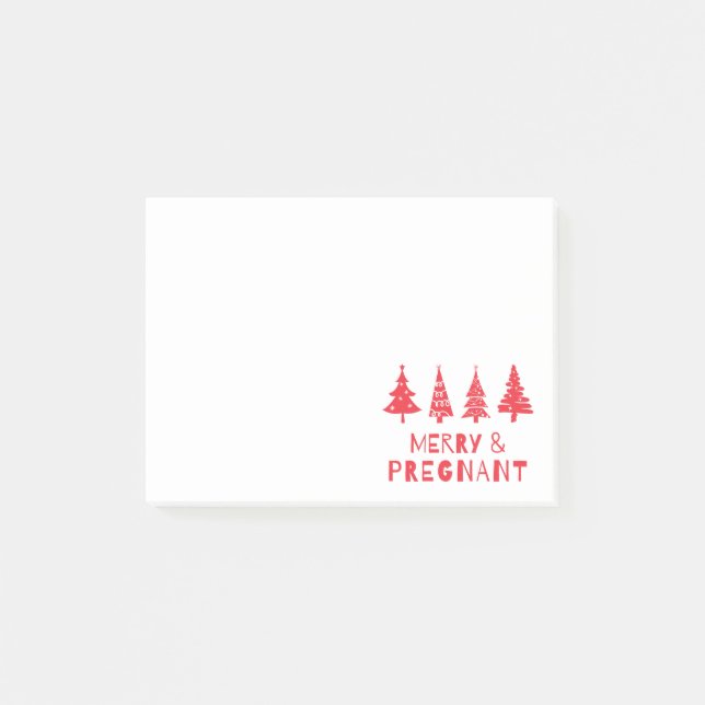 Glad och gravid till jul post-it block (Framsida)