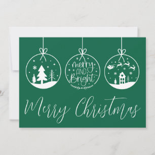 Glad och grön jul julkort