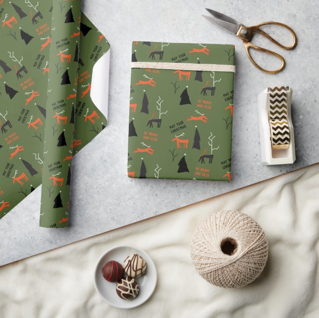 GLAD OCH HJORT JUL PRESENTPAPPER (Hantverk)