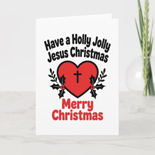 Glad och jublande Jesus julkort present Kort (Framsida)