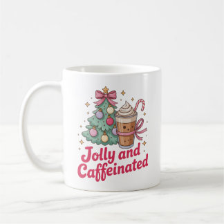 glad och koffeinpåverkad anpassad muggdesign kaffemugg