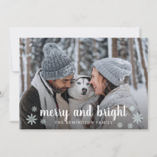 Glad och Ljus Familjefoto Julkort