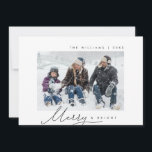 Glad och Ljus, Familjefoto, Modern Skrift Julkort<br><div class="desc">Glad och Ljus. Fira julen med detta familjefotokort (tryckt och/eller nedladdningsbart),  i modern minimalistisk skriftstil. Det är helt anpassningsbart och personligt med dina egna hälsningsmeddelanden. Det är enkelt,  lätt,  men ändå modernt minimalistiskt och festligt. Detta är det perfekta gratulationskortet för att skicka dina julhälsningar.</div>