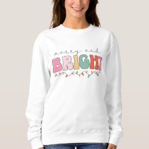 Glad och ljus färgglad jul t shirt