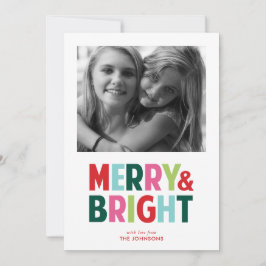 Glad och ljus glad jul fotokort julkort