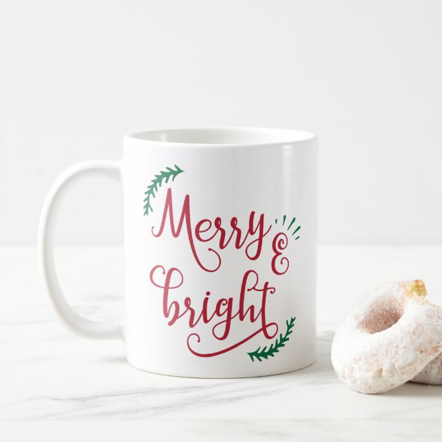 glad och ljus helgdag kaffemugg (Med munk)