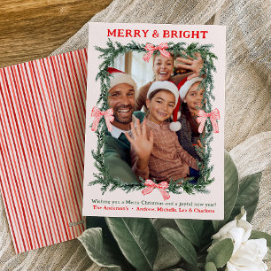 Glad och ljus jul firande familj fotokort julkort