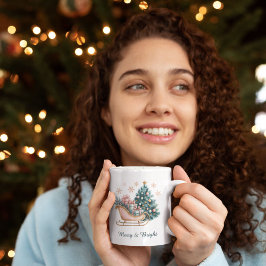 Glad och ljus jul kaffemugg