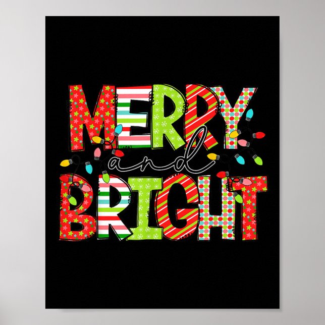 Glad Och Ljus Jul Kvinnor Flickor Barn Småbarn Poster (Framsidan)