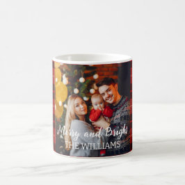 Glad och ljus jul personlig fotomugg kaffemugg
