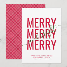 Glad och ljus jul röd rutig