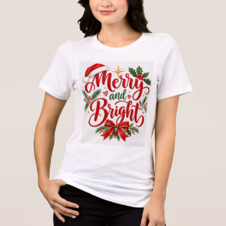 Glad och ljus jul t shirt