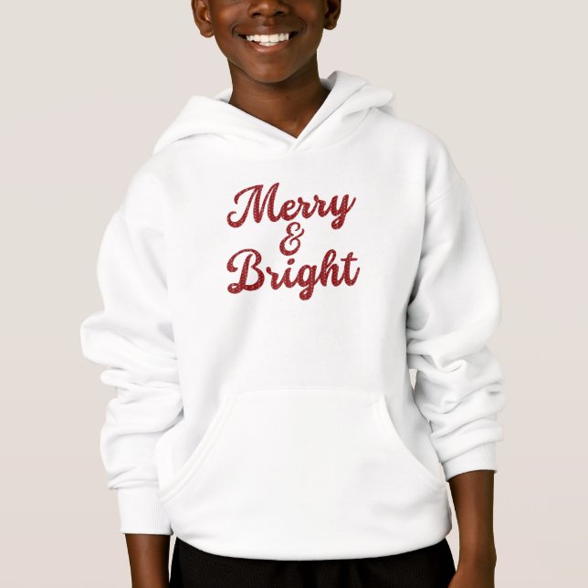 Glad och ljus jul t shirt (Framsida)