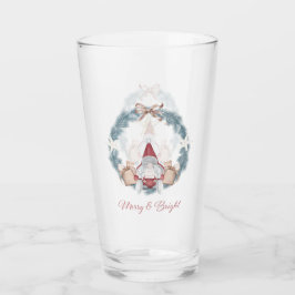 Glad och ljus jul Tomte Glas