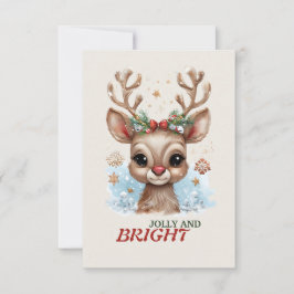 Glad och ljus julhälsningskort kort