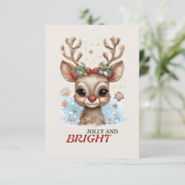 Glad och ljus julhälsningskort kort