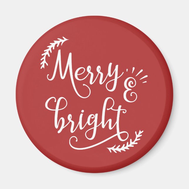 glad och ljus julhelg magnet (Framsidan)