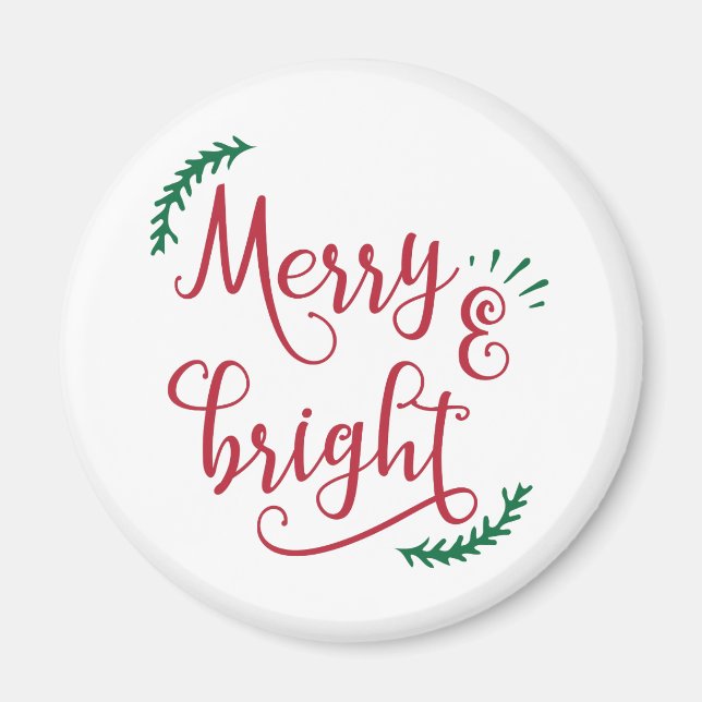 glad och ljus julhelg magnet (Framsidan)