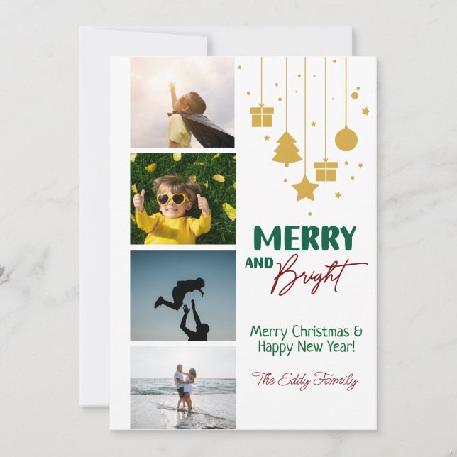 Glad och ljus julkort (Framsida)