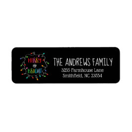 Glad och ljus julljusreturadress returadress etikett